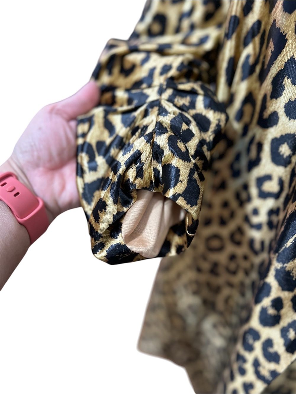 AKIRA Classic Gold and Black Leopard Print Blazer soft padded shoulders Large - Picture 9 of 15